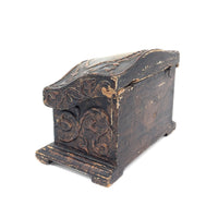 Faux Wood Decorated Desk Box & Inkwell