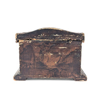 Faux Wood Decorated Desk Box & Inkwell