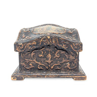 Faux Wood Decorated Desk Box & Inkwell