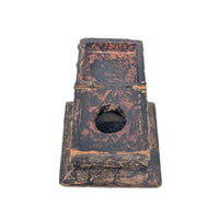 Faux Wood Decorated Desk Box & Inkwell