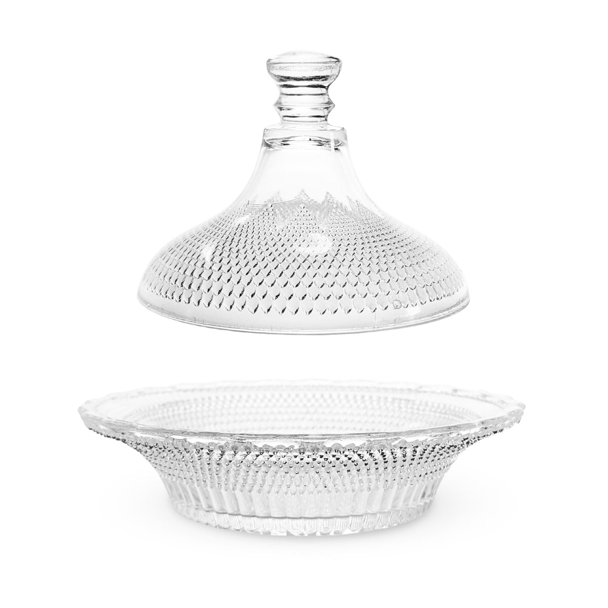 Campbell Jones & Co "Pearl" Dewdrop/Star Round Lidded Butter Dish