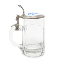 1898 “For the Wedding Feast” German Pewter & Porcelain Lidded Beer Stein