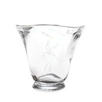 Vintage Orrefors Signed Bird of Paradise 4" Crystal Vase