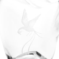 Vintage Orrefors Signed Bird of Paradise 4" Crystal Vase