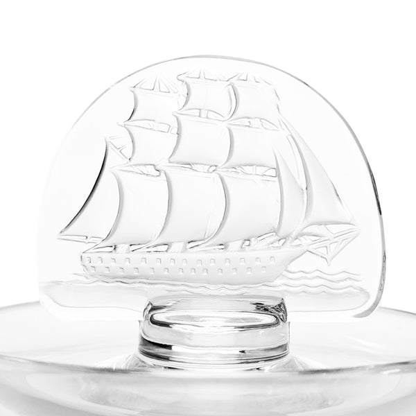Lalique Crystal Sailing Ship Trinket Dish