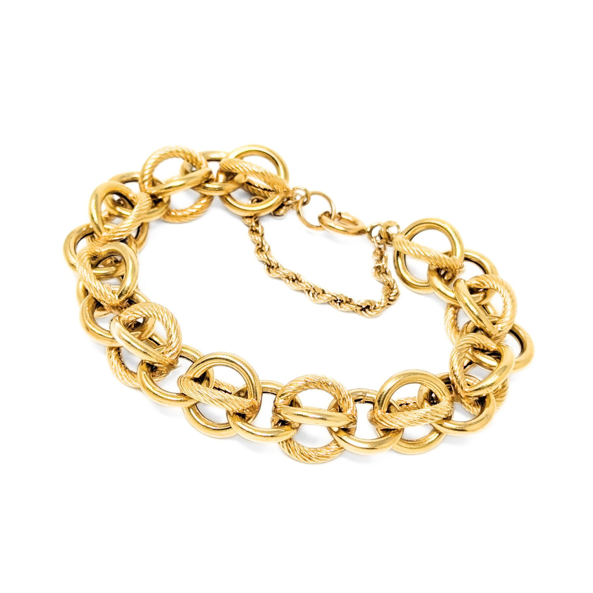 Italian 18K Gold 7" Link Bracelet