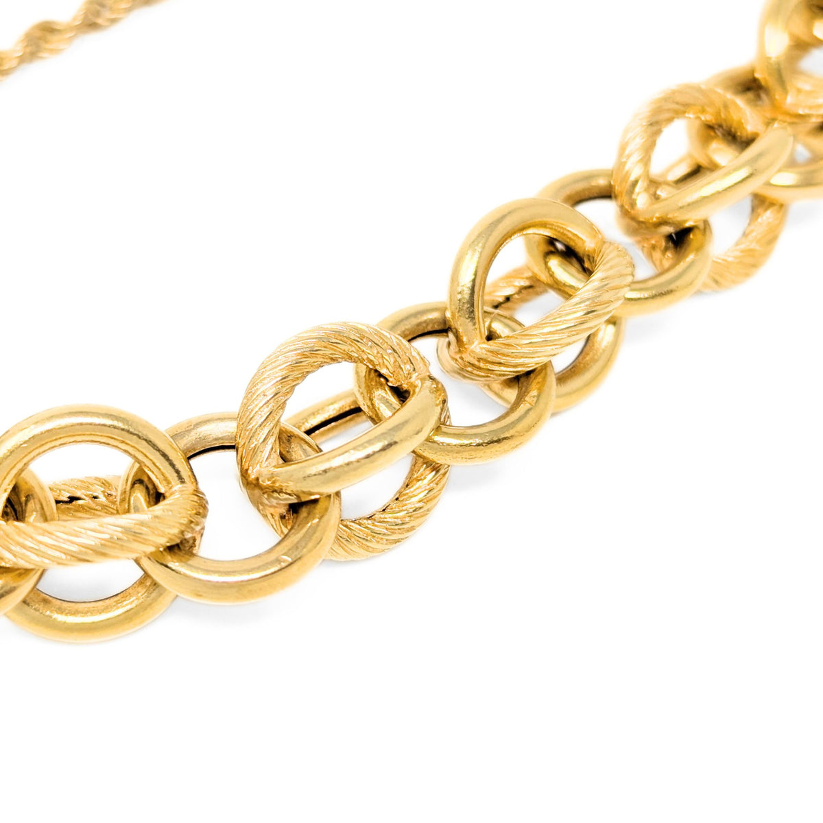 Italian 18K Gold 7" Link Bracelet