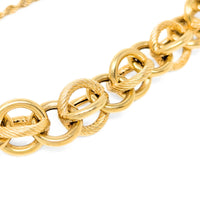 Italian 18K Gold 7" Link Bracelet
