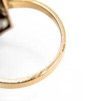 18K Gold 28ct Apricot Citrine Cocktail Ring - Size 5.5
