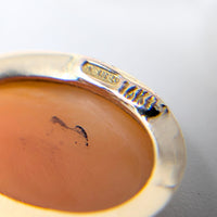 14K Gold Vintage Italian Cameo Earrings