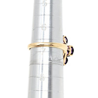 10K Gold Amethyst Flower Ring - Size 6.75