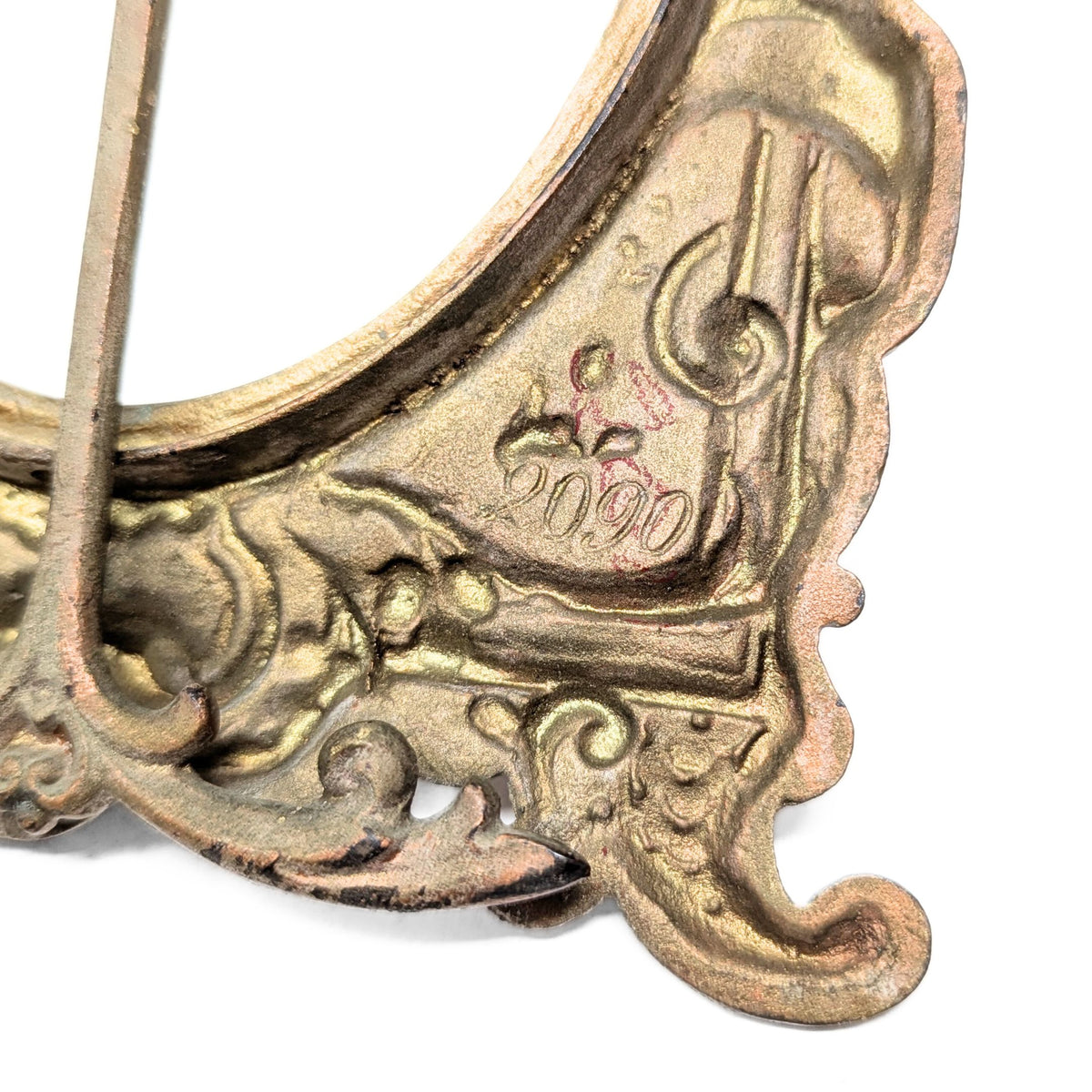 Edwardian Gilded Cast Iron Tabletop Picture Frame