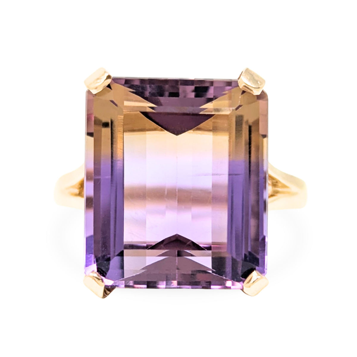 14K Gold 16ct Ametrine Ring - Size 11