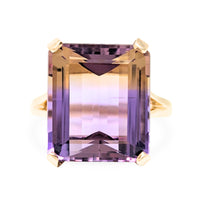 14K Gold 16ct Ametrine Ring - Size 11
