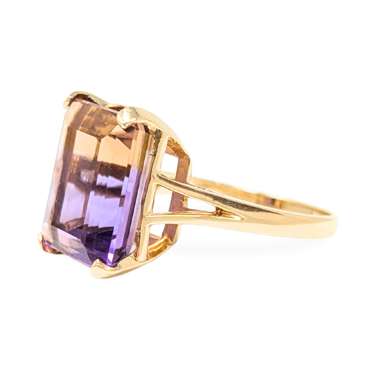 14K Gold 16ct Ametrine Ring - Size 11