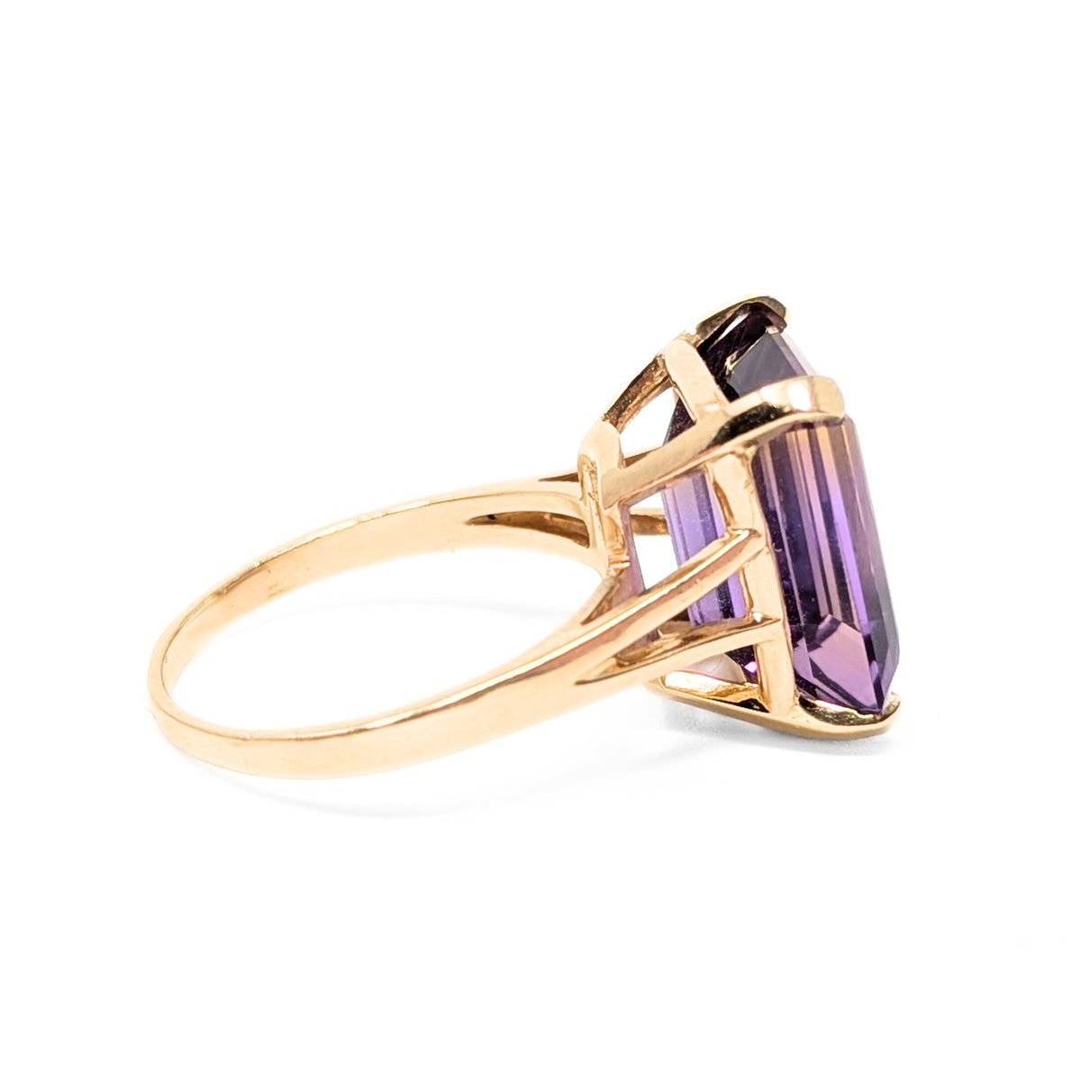 14K Gold 16ct Ametrine Ring - Size 11