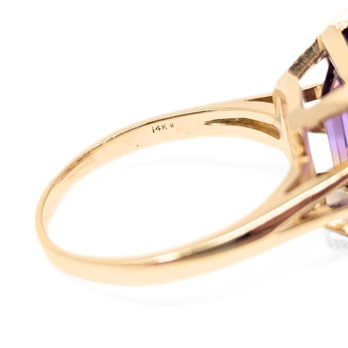 14K Gold 16ct Ametrine Ring - Size 11