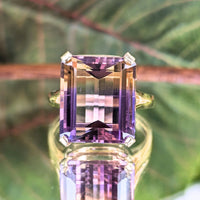 14K Gold 16ct Ametrine Ring - Size 11