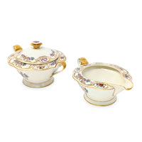 Royal Bayreuth Germany "Nurenberg" Creamer & Lidded Sugar Bowl