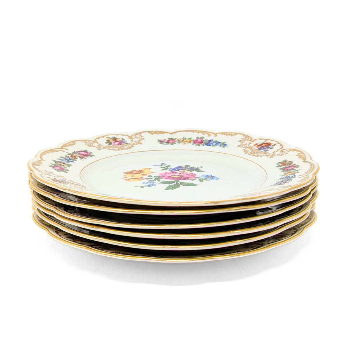 Royal Bayreuth Germany "Nurenberg" Salad Plates (6)