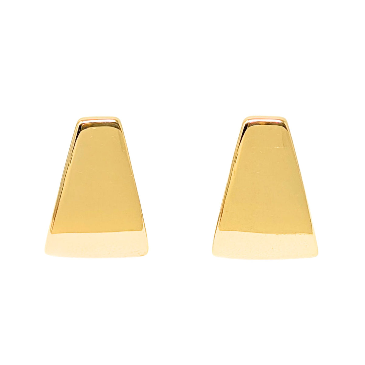 14K Gold Polished Oversized Huggie Earrings