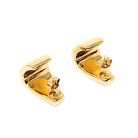 14K Gold Polished Oversized Huggie Earrings