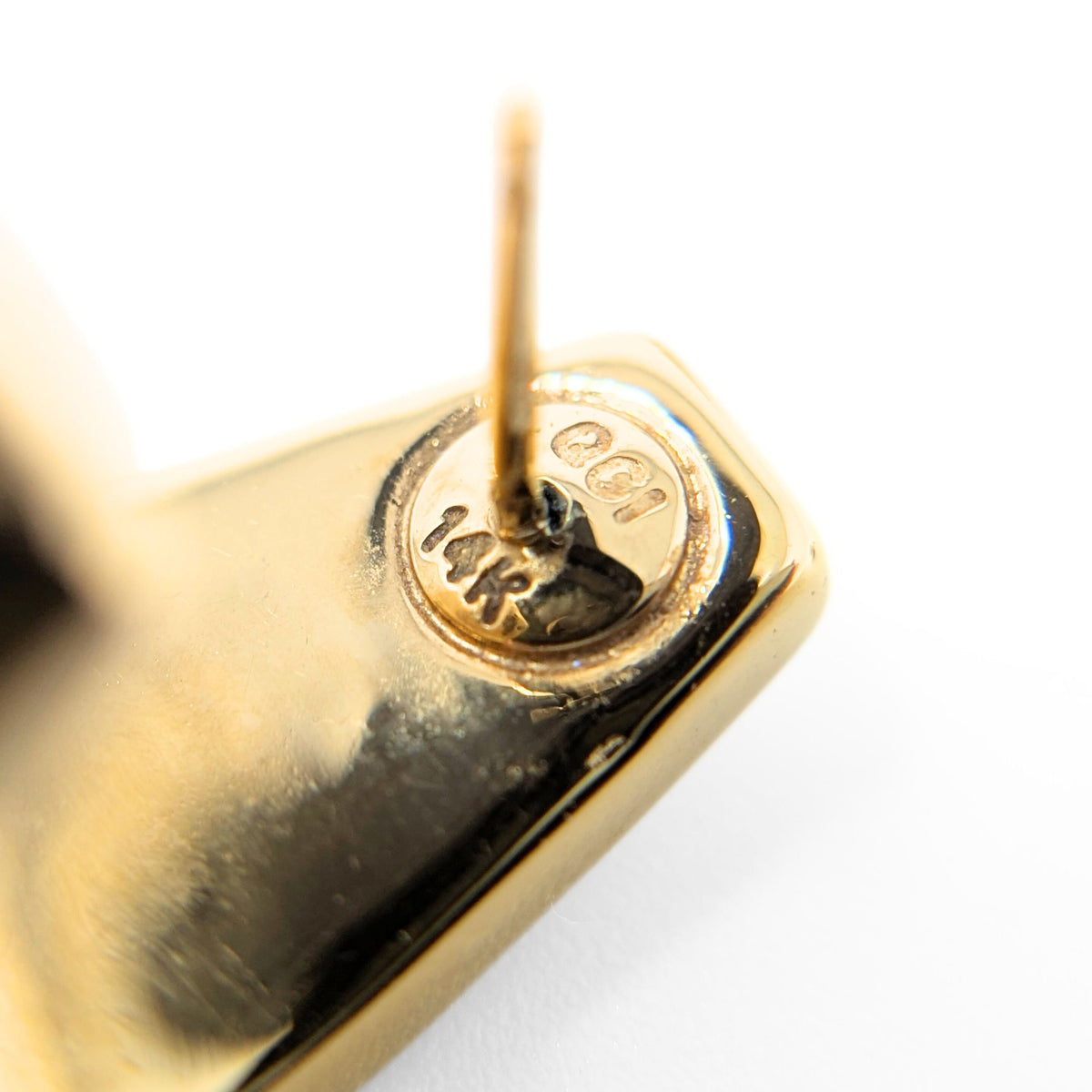 14K Gold Polished Oversized Huggie Earrings