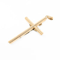 10K Two-Tone Gold 41mm "INRI" Crucifix Pendant