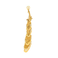 18K Gold Peacock Chandelier Articulated Filigree Pendant