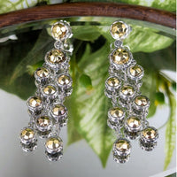 John Hardy Sterling Silver/22K Gold Palu Chandelier Drop Earrings