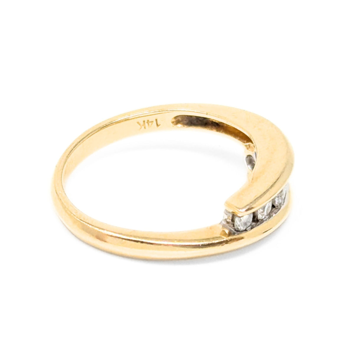 14K Gold .42tcw 5 Diamond Anniversary Ring - Size 7