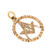 14K Gold Antique Free Mason Pendant