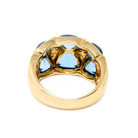 Bellarri 18K Gold Light Blue Topaz & Diamond Ring - Size 6.5