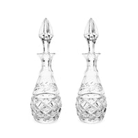 Waterford "Glandore" Crystal Pair of Vinegar Cruets w/ Stoppers