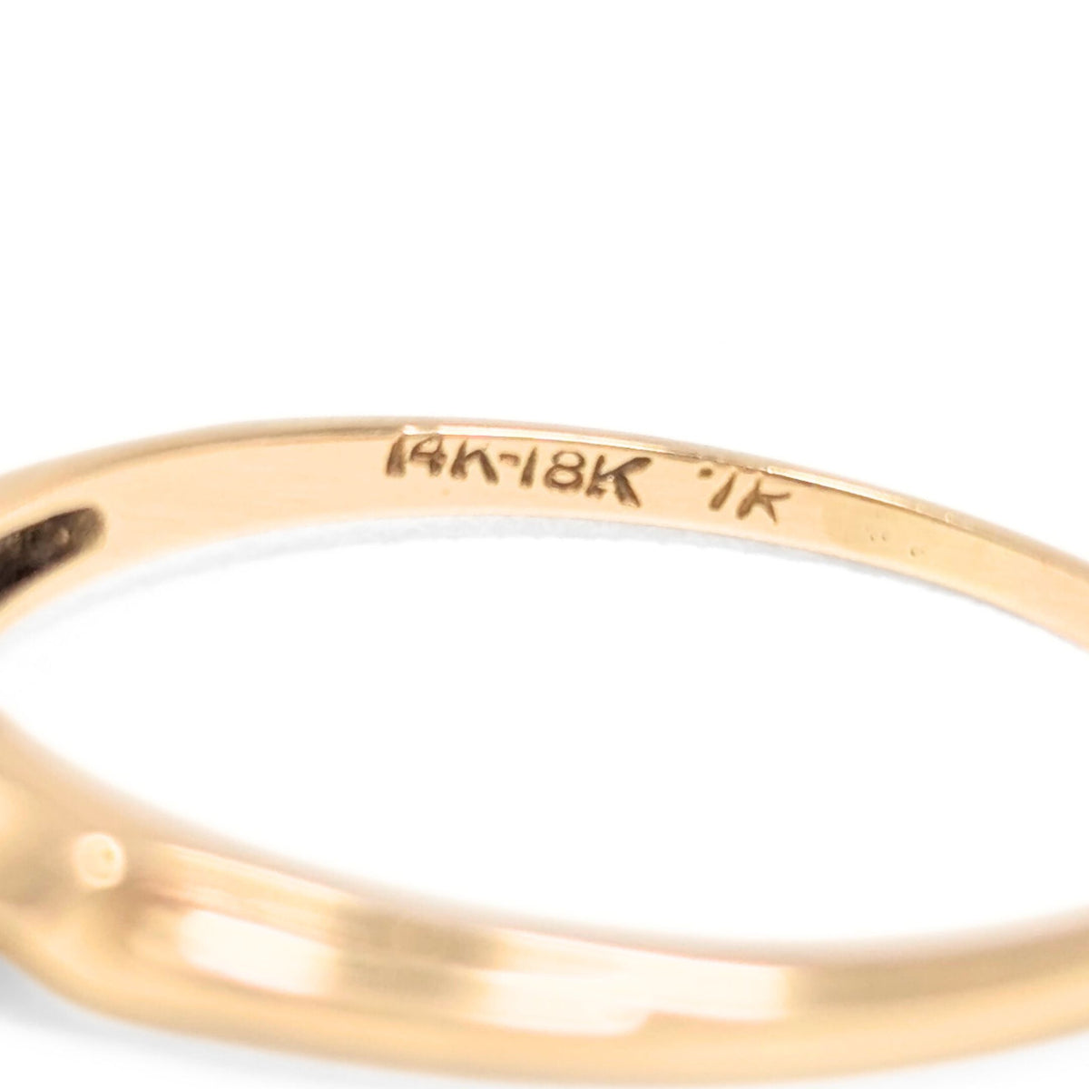 14K Gold Art Deco .09ct Diamond Solitaire Engagement Ring - Size 9.5