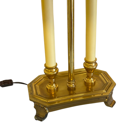 Vintage Bouillotte Double Candlestick Lamp