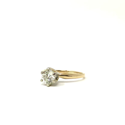 14K Gold 0.58ct Diamond Solitaire Ring - Size 4.25