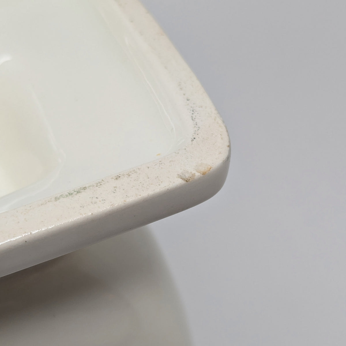 Wedgwood Queensware Cream on Cream 8" Rectangular Footed Vase