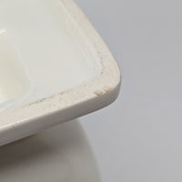 Wedgwood Queensware Cream on Cream 8" Rectangular Footed Vase