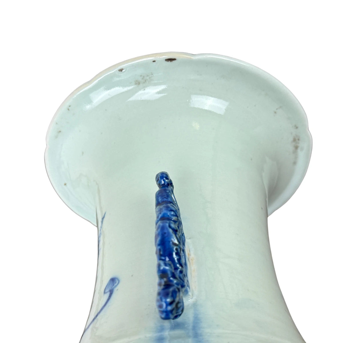 Early 19th Century Chinese Blue & White Porcelain 23" Baluster Vase