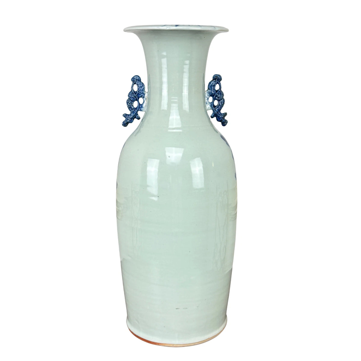 Early 19th Century Chinese Blue & White Porcelain 23" Baluster Vase