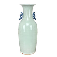 Early 19th Century Chinese Blue & White Porcelain 23" Baluster Vase