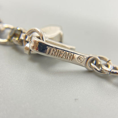 Crown Trifari "Jewels of India" Gray Rhinestone Necklace, Earring, & Brooch Set