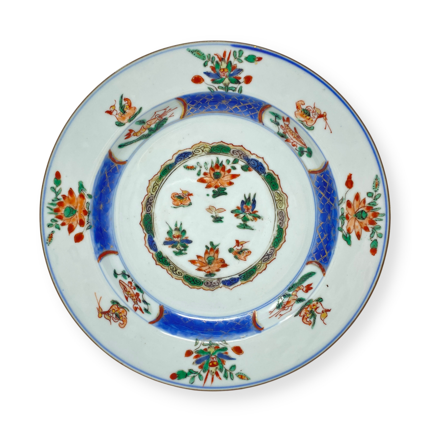 18th C. Chinese Kangxi Famille Verte 9" Plate