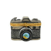 Limoges France Artoria "Beach Vacation Camera W/ Photo" Trinket Box