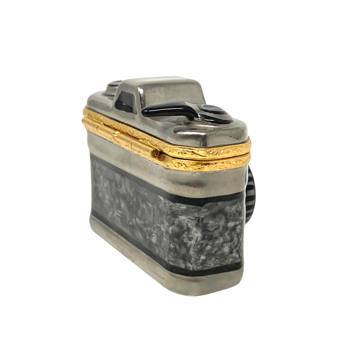 Limoges France Artoria "Beach Vacation Camera W/ Photo" Trinket Box