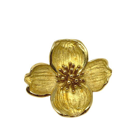 Tiffany & Co. 18K Yellow Gold Dogwood Flower Brooch