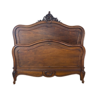 Antique French Carved Walnut Louis XV Full Bed