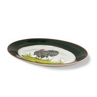 Italian Montelupo Mancioli Hand-Painted Signed Turkey Platter