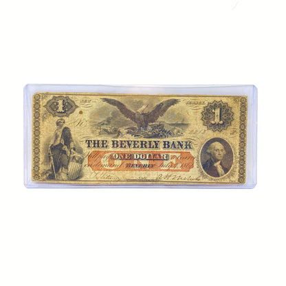 1861 $1 Beverly Bank NJ Obsolete Note